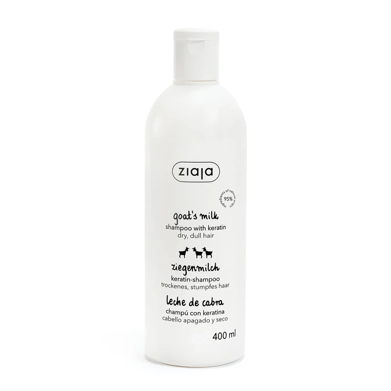 Ziaja Goat’s Milk Shampoo, 400ml - Nourishing Hair Care for Dry & Damaged Hair