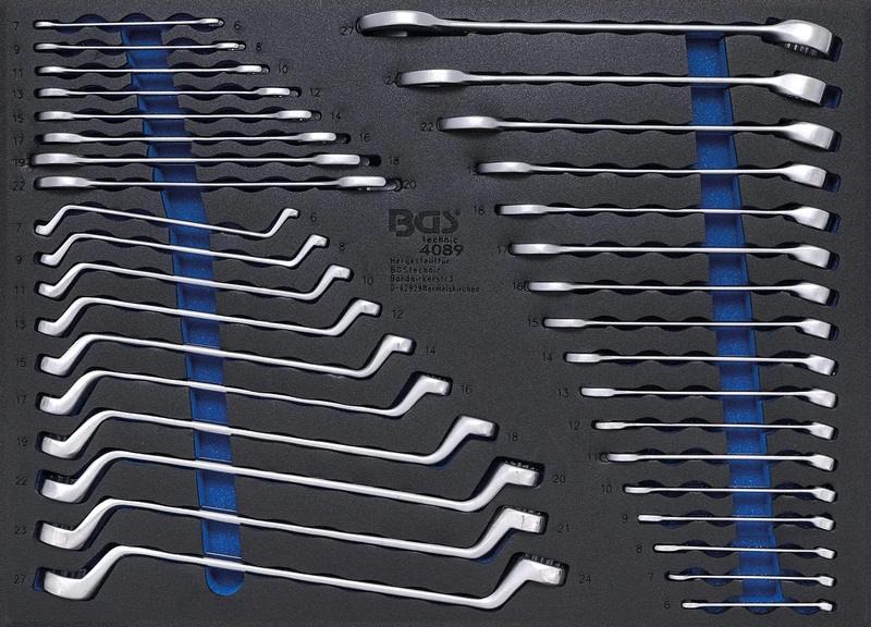 BGS 4089 | Tool Tray 3/3: Open End / Ring Spanners | 35 pcs.