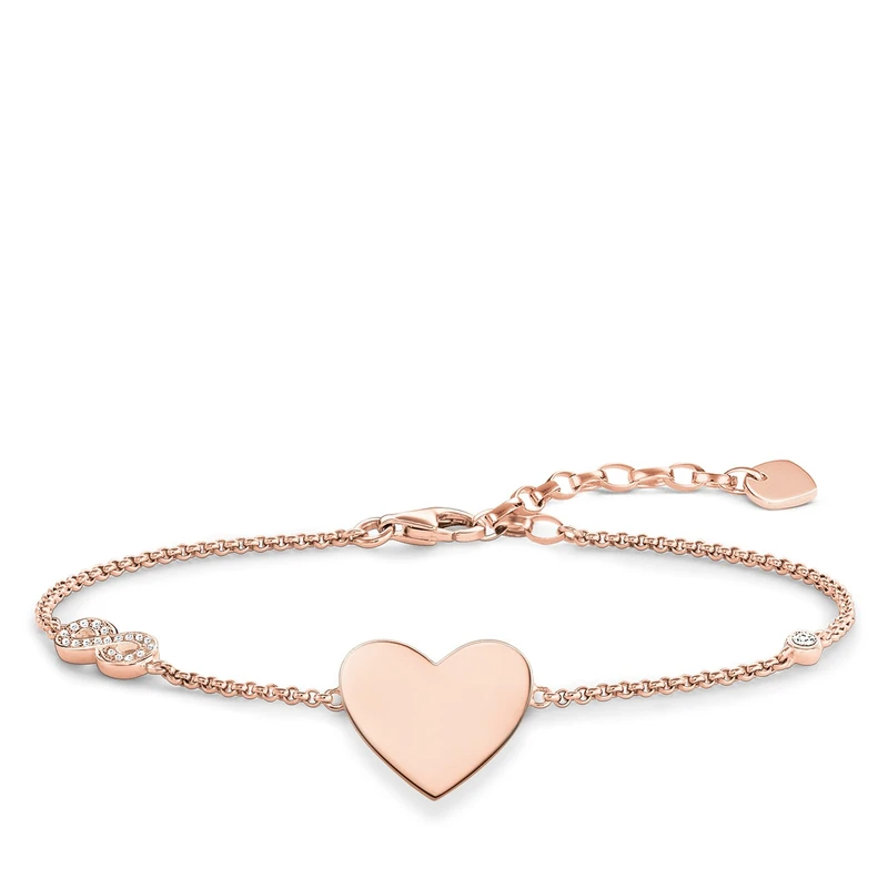 Thomas Sabo Bracelet Heart with Infinity Bracelet Heart with Infinity 925 Sterling Silver; 18k Rose Gold Plating
