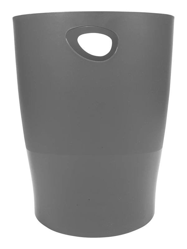 Exacompta - Ref.45307D - Set of 8 waste paper bins with ECOBIN handles - large capacity 15 liters - dimensions 26.3 x 26.3 x 33.5 cm - 1 year warranty - Opaque mouse gray