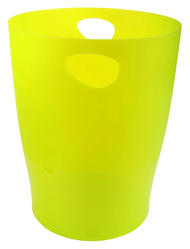 Exacompta - Ref.45381D - Set of 8 waste paper bins with ECOBIN handles - large capacity 15 liters - dimensions 26.3 x 26.3 x 33.5 cm - 1 year warranty - Translucent Anise green