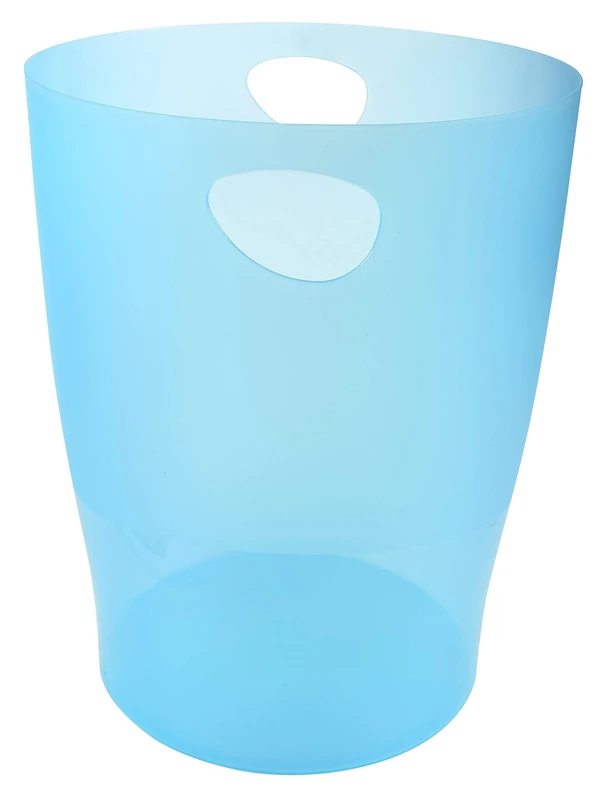 Exacompta - Ref. 45383D - Set of 8 waste paper bins with ECOBIN handles - capacity 15 liters - Dimensions 26.3 x 26.3 x 33.5 cm - 1 year warranty - Colors Translucent turquoise