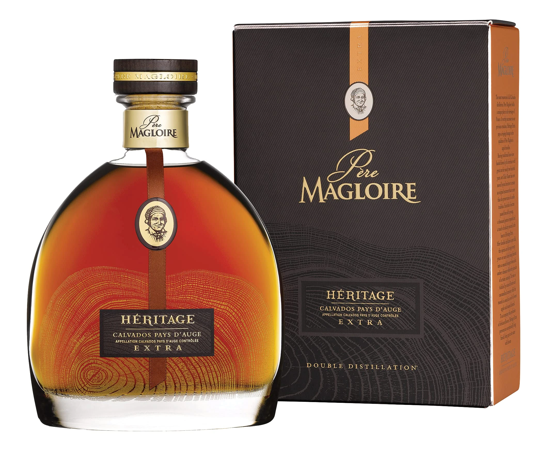 Père Magloire Héritage Extra Calvados Brandy - 70cl, 40% ABV - Premium Calvados Apple Normandy - Smooth and Complex - Ideal Brandy Gifts for Men or Women