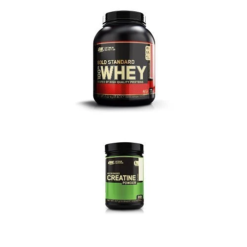 Optimum Nutrition Gold Standard Whey Strawberry 2.27kg with Creatine 317g - Image 1