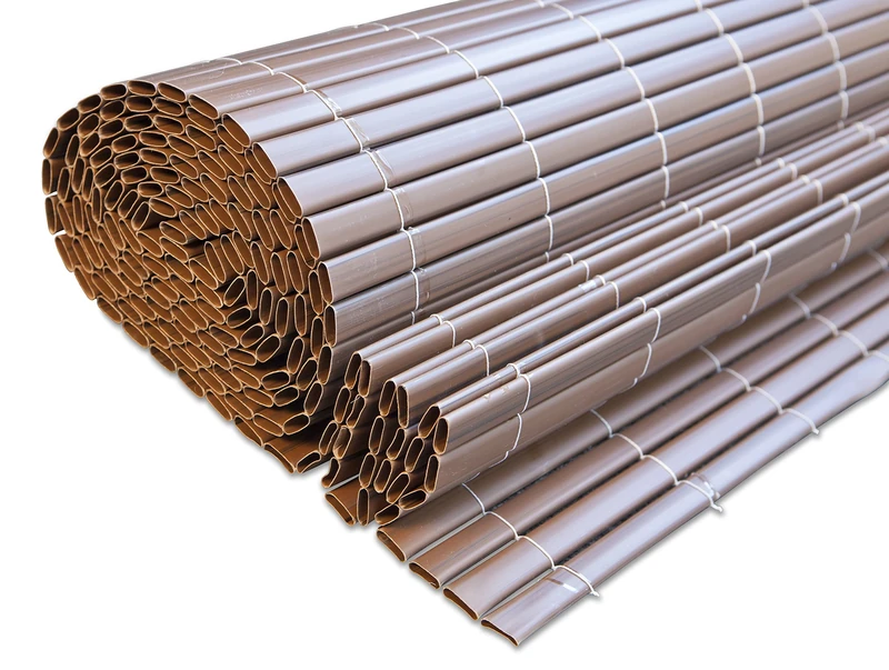 Windhager Garden Screen/Plastic Walnut Door Mat, 90 x 300 cm brown