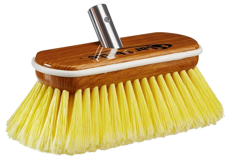 STAR BRITE Premium 20 cm Synthetic Wood Block Brush with Bumper - Soft Wash
