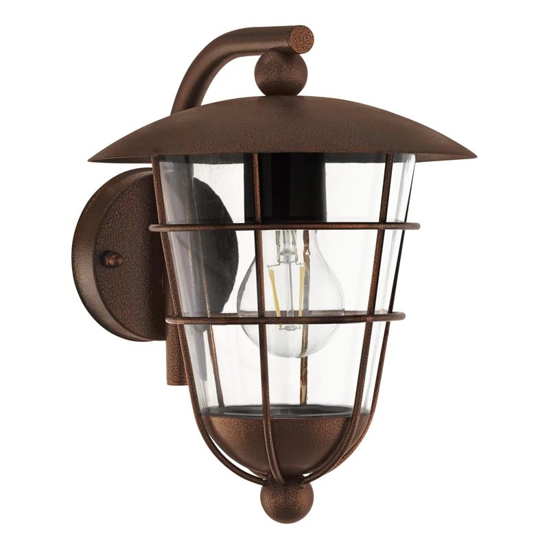 Eglo 94855 E27 Brown Outdoor Wall Light PULFERO 1