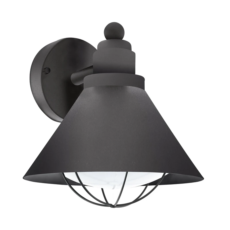 EGLO 94805 E27 Black Outdoor Wall Light BARROSELA