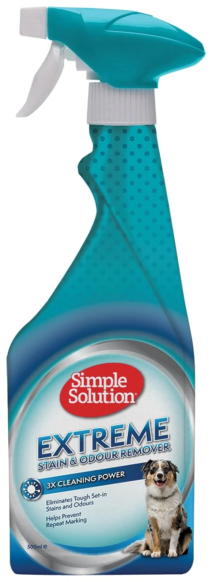Simple Solution Extreme Dog Stain and Odour Remover, Enzymatic Cleaner with 3X Pro-Bacteria Cleaning Power - 500ml