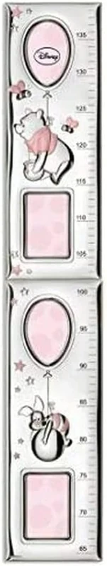 Disney Winnie The Pooh Children's Wall Meter for Bedroom Decor with Silver Photo Frames - Image 1
