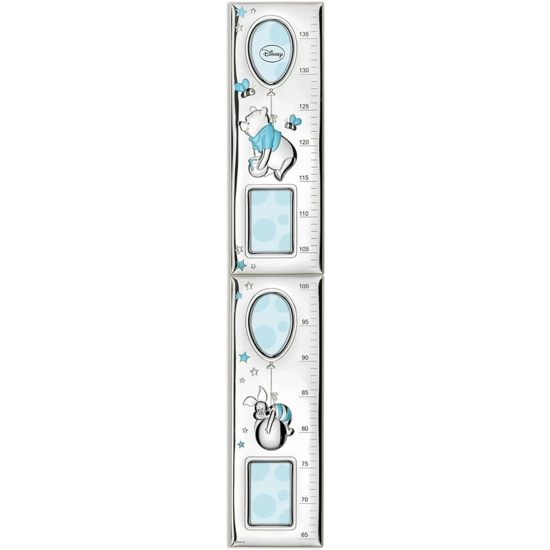 Disney Winnie The Pooh Children's Wall Measure for Bedroom Decoration with Photo Frames in Silver