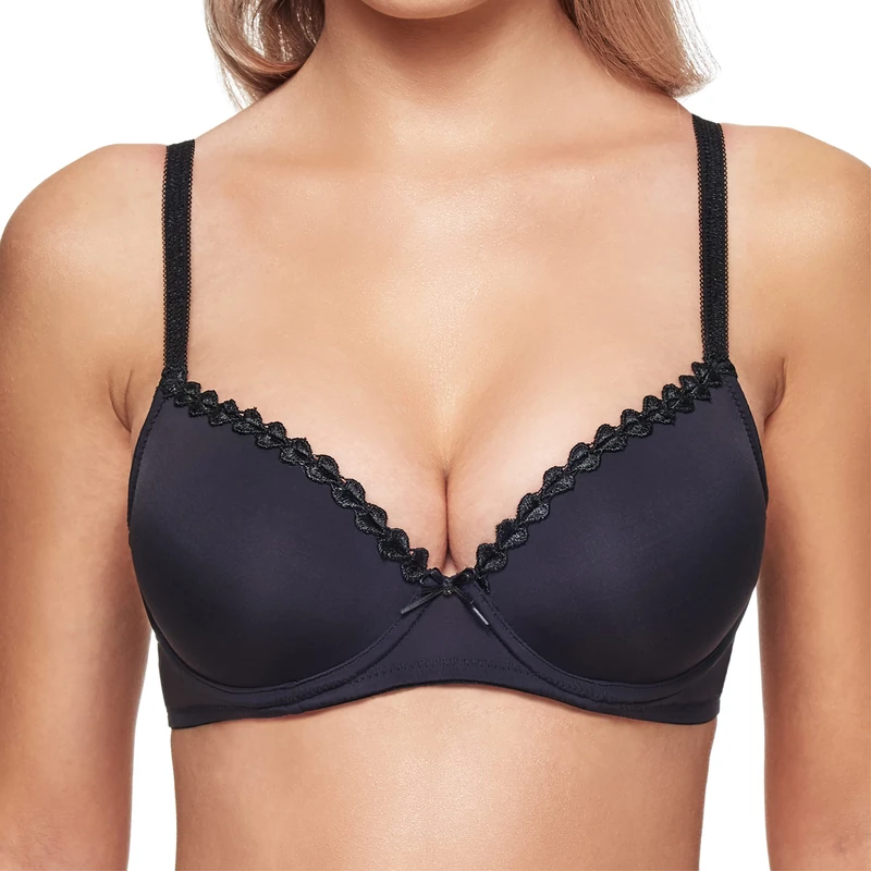 Susa Women's Wiesn-Zauber BH 8025 Mit Push-Up-Schalen Dirndl Bra, Black - Schwarz (schwarz 004), 36DD (Manufacturer Size: 80E) - Image 1