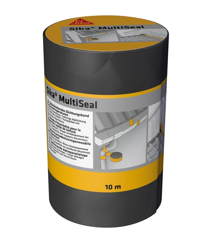 Sika Multiseal, Bande d'étanchéité autocollante résistante à la déchirure, 225mm x 10m, Gris