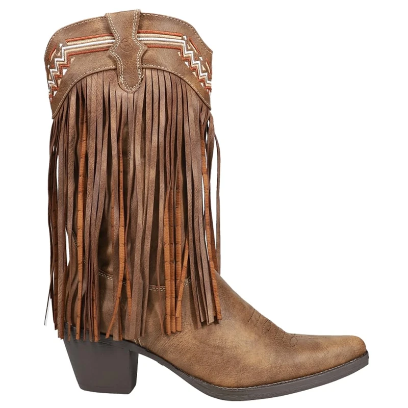ROPER Women's Fringes Work Boot, Brown, 7.5 D US