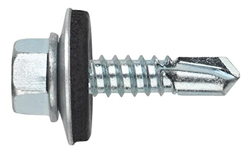 Index Fixing Systems din-7504-k + arvul – Pack of 35 autotaladrantes Hexagon Head Screws with Washer Stamped Plated Coating (5.5 x 50 mm, P16)