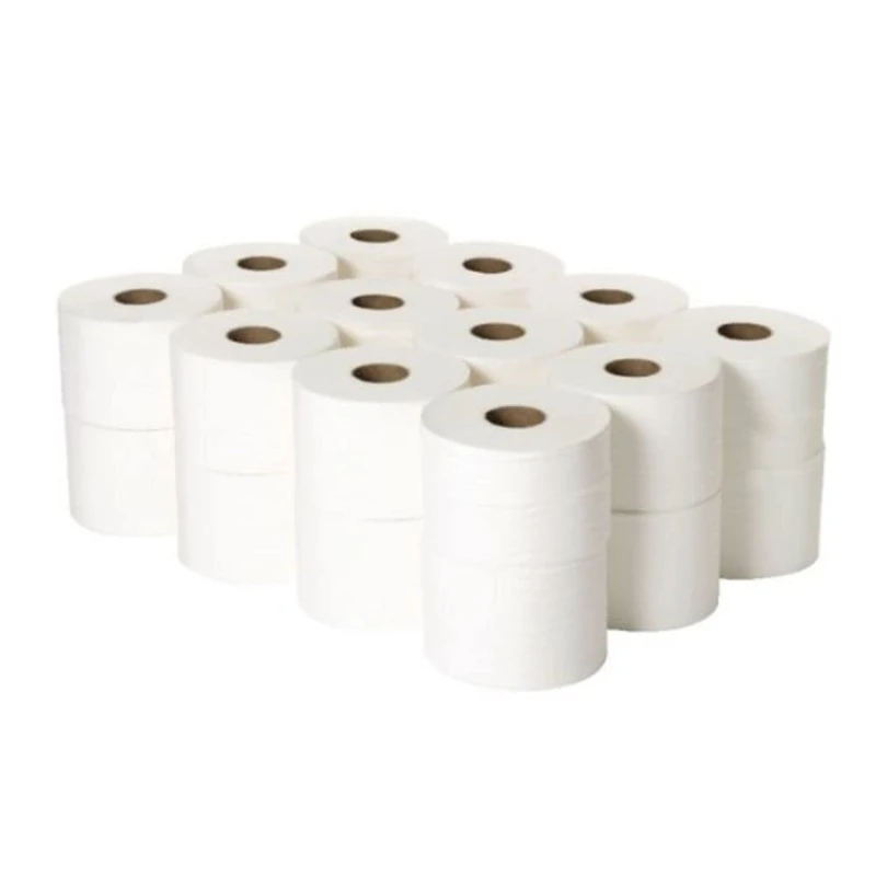 2Work 2W06439 Micro Twin 2-Ply Toilet Roll 125m (Pack of 24), White - Image 1