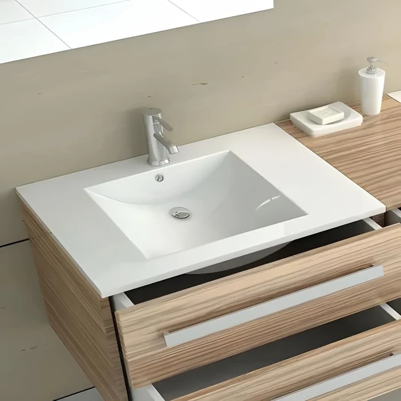 Rea Bathroom Sink Made of Ceramic Dafne 75 - Snow White - REA-U0040