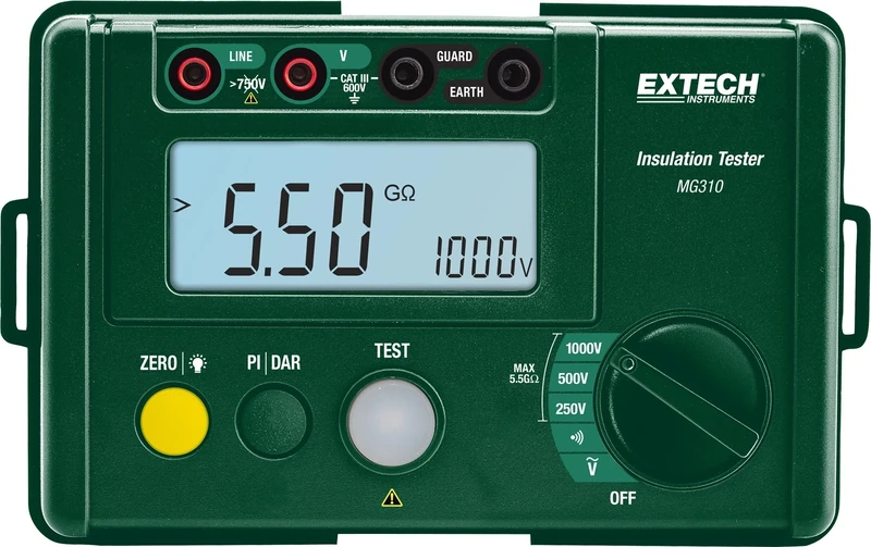 Extech MG310 Compact Digital Insulation Tester, Green