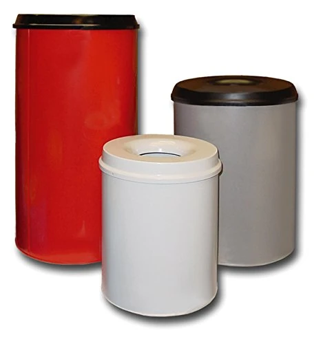 Trionyx 060149 Safe Fireproof Bin 110 Litre, Metallic Red Black