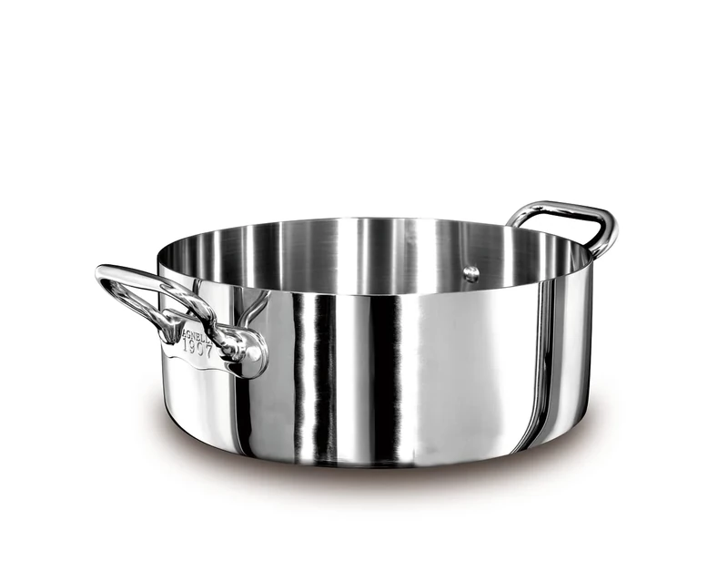 Pentole Agnelli Aluminium Inbox 1907 Casserole Pot With 2 Handles, Diameter - 32 Cm.