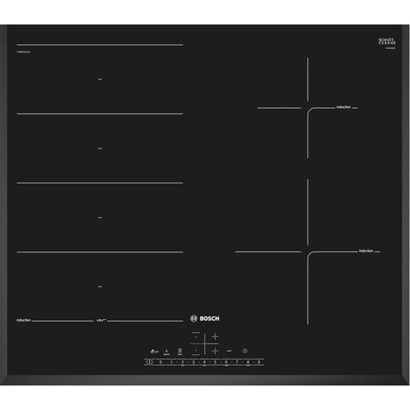 Bosch Induction hob with 4 Heating Fields PXE651FC1E, Glass