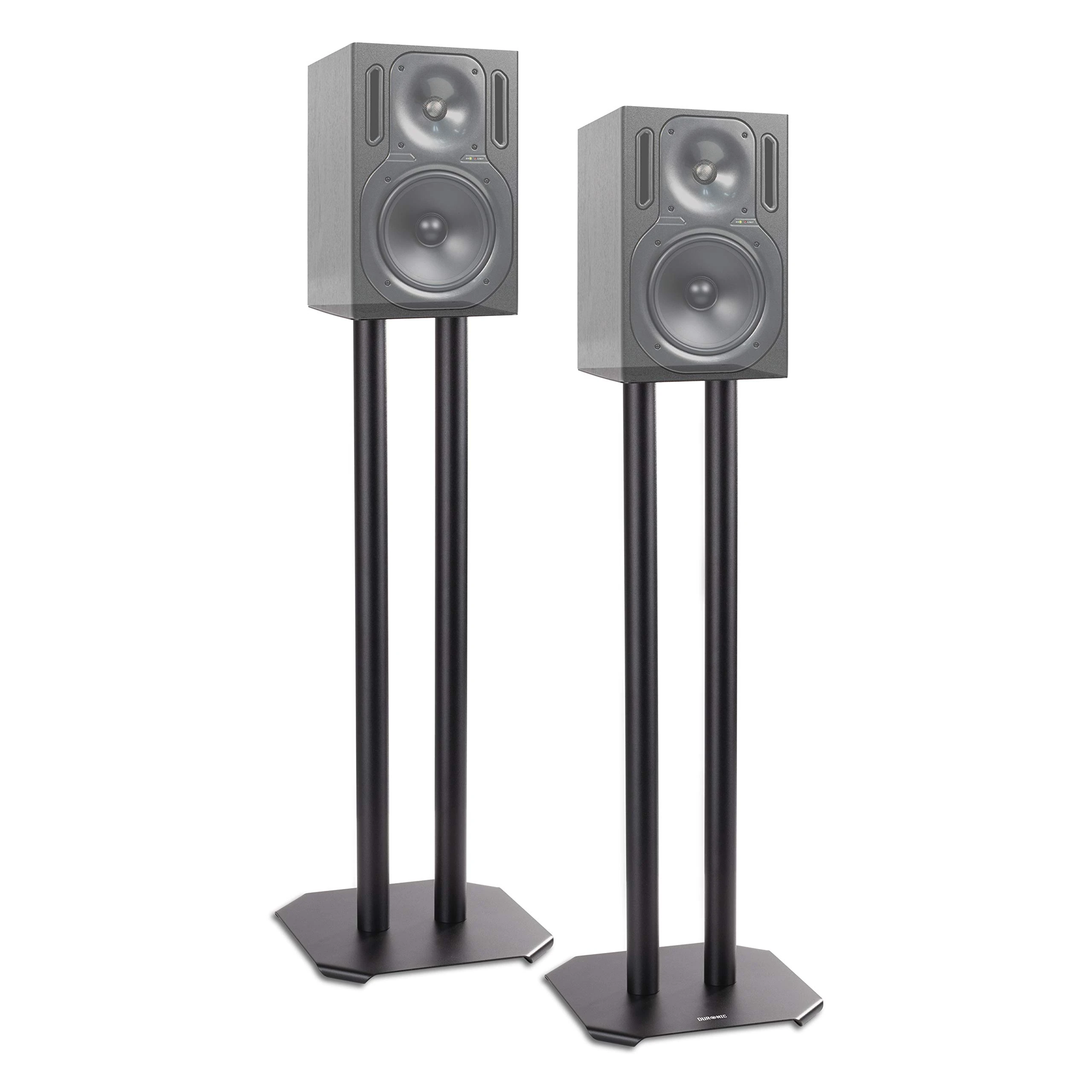 Duronic Speaker Stands SPS1022-60 Two Floor Speaker Stand for Bluetooth Speakers Loud Speaker Pair, Mount for Hifi Speakers With Stand, 60cm Height
