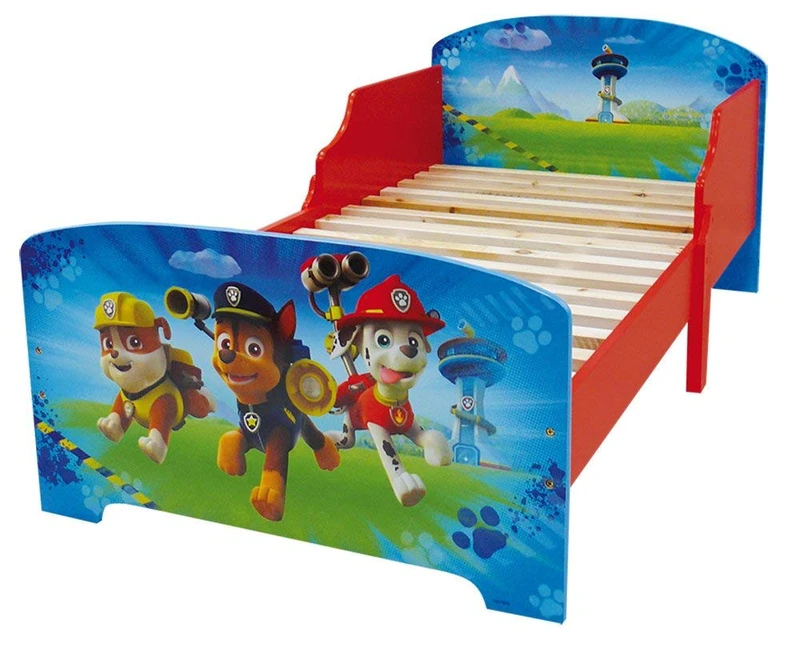 Fun House Fun HOUSE-712532-Paw Patrol Children's Bed with Slats 140 x 70 cm, MDF Wood, Blue, 140 x 70 x 59 cm