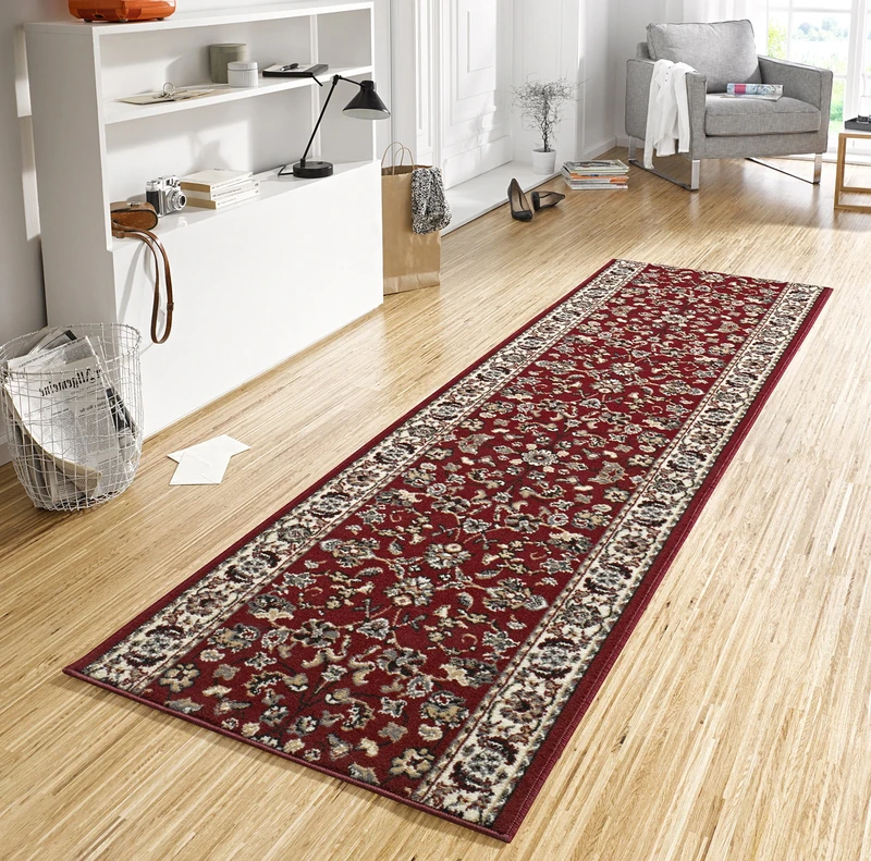 HANSE Home Short Pile Velour Runner, Polypropylene, red, 80 x 300 cm