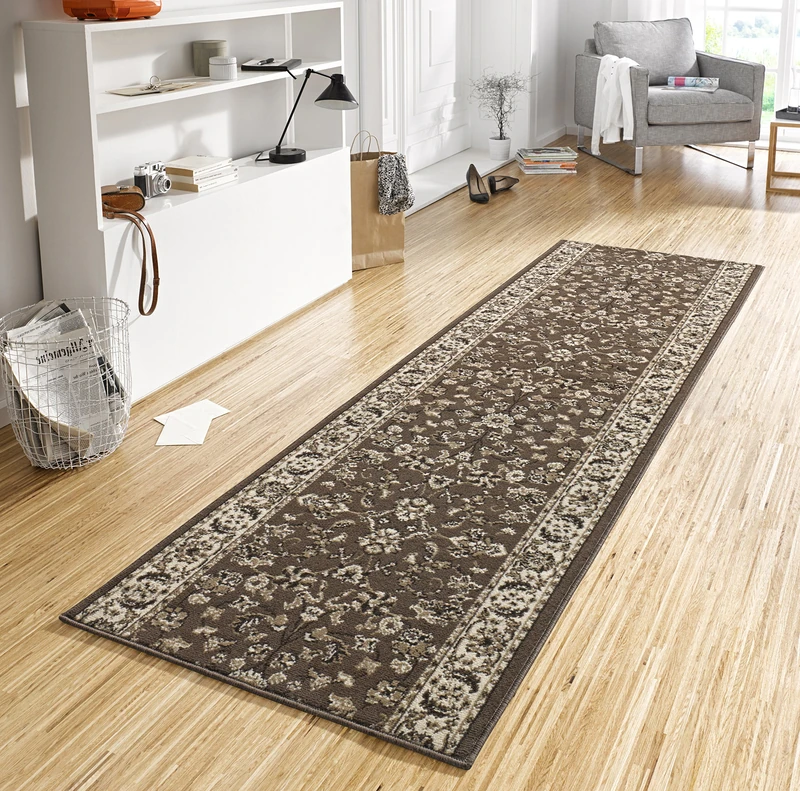 HANSE Home Short Pile Velour Runner, Polypropylene, Brown, 80 x 300 cm