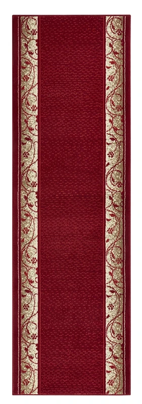Hanse Home Plant Rug Runner, 80 x 250 cm, Soft Short Pile Rug, Retro Vintage Design Runner for Hallway, Bedroom, Children's Room, Bathroom, Living Room, Kitchen, Decorative Runner, Red