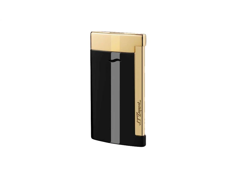 S.T. Dupont Slim 7 Lighter - Black/Gold - Image 1