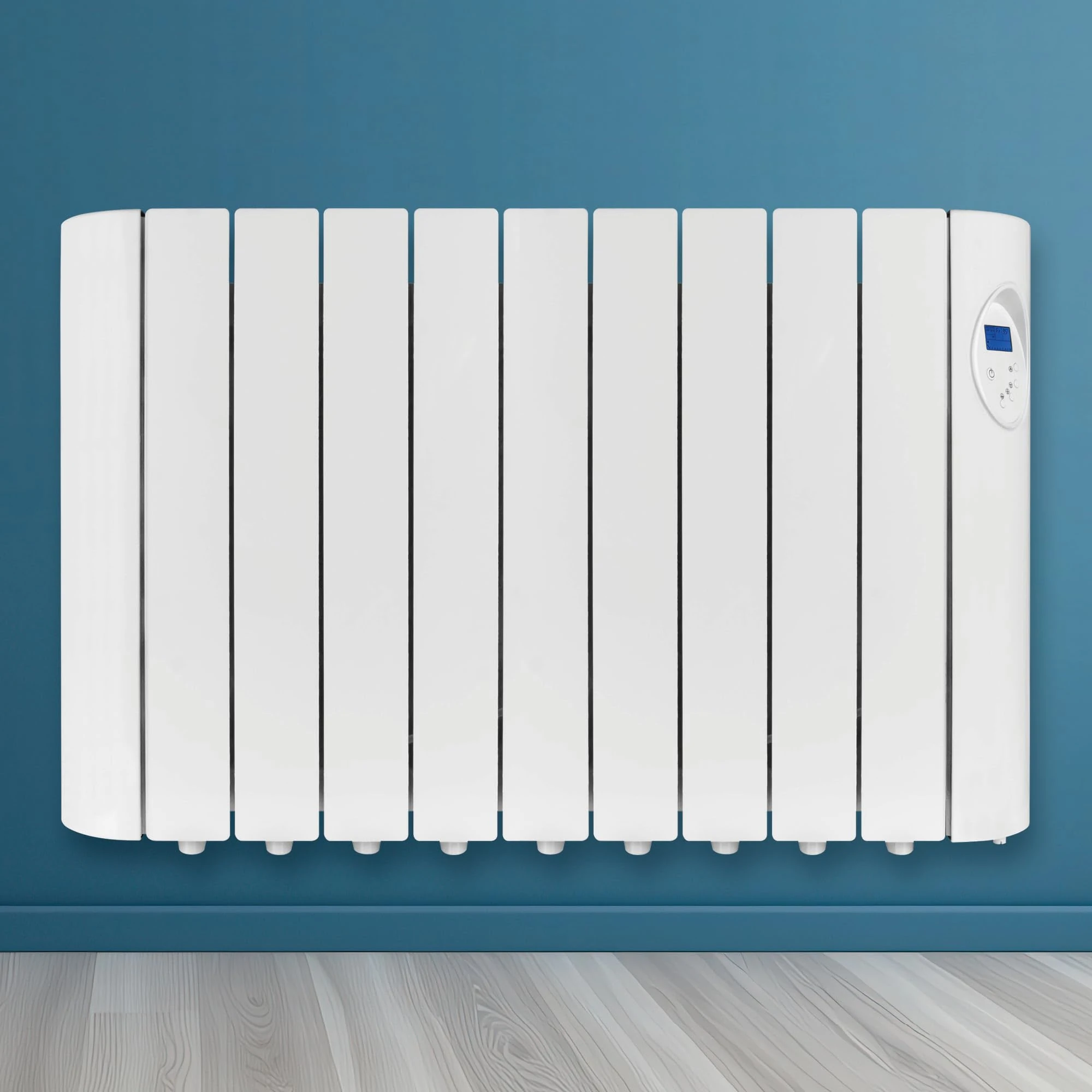 Futura 1800W White Oil Filled Radiator Heaters for Home, 24/7 Day Timer Electric Heater Lot 20 & Advanced Thermostat Control, Wall Mounted Low Energy Electric Radiator with Child Lock