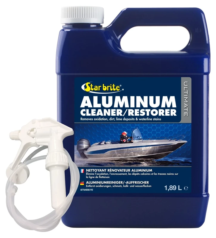 STAR BRITE Ultimate Aluminum Cleaner & Restorer - Aluminum Boat Cleaner - Perfect for Pontoon Boats, Jon Boats & Canoes, 1,89L
