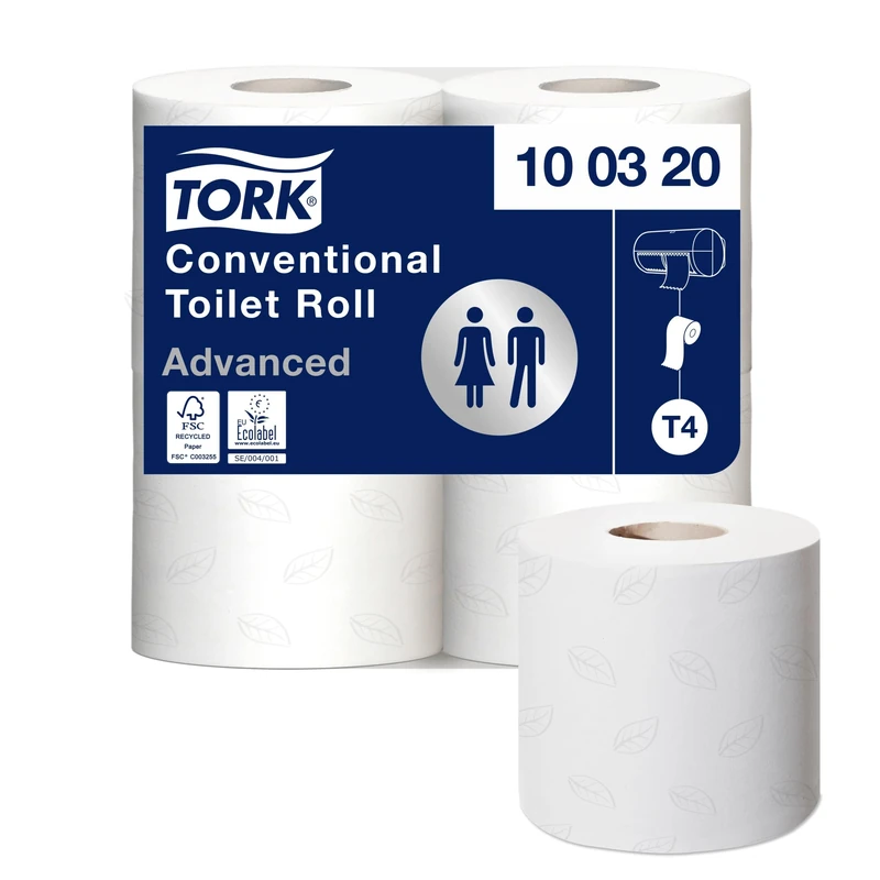 Tork 472150 Conventional Toilet Roll, White (Pack of 36)