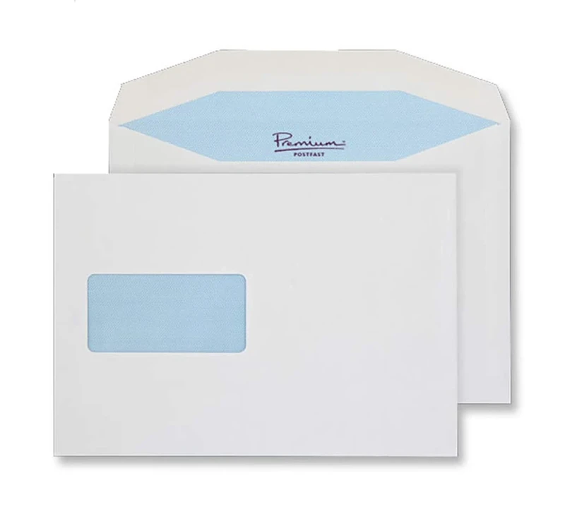 Blake Premium Postfast C5+ 162 x 235 mm 90 gsm Gummed Mailing Wallet Envelopes (PF848IJ) White - Pack of 500