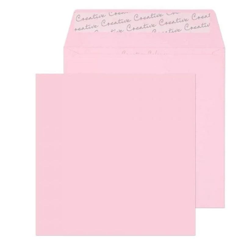 Blake Creative Colour 160 x 160 mm 120 gsm Square Peel & Seal Envelopes (601) Baby Pink - Pack of 500