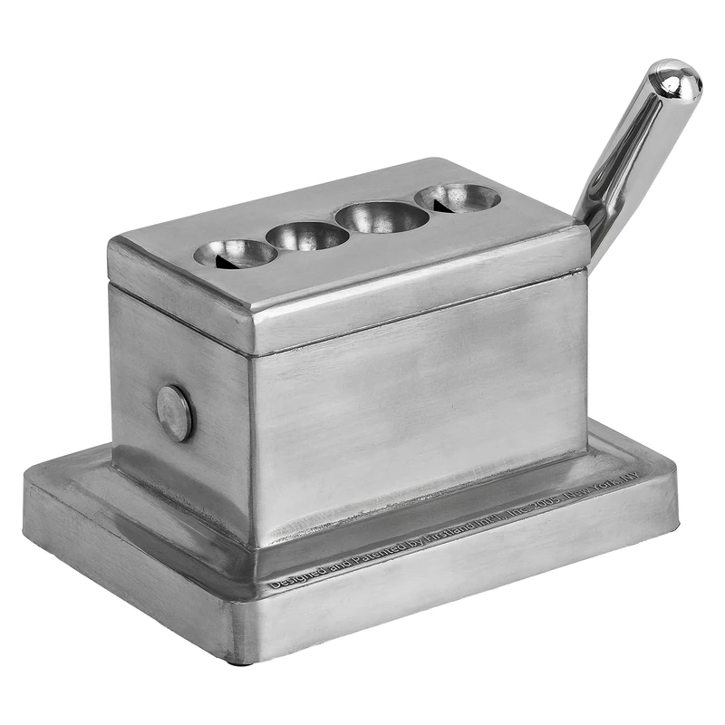 Quality Importers Trading Co. Quad Table Cigar Cutter, Brushed Finish, 52 and 60 Ring Gauge Straight Cutters, 52 and 58 Ring Gauge V-Cutters, Model 9305 - Image 1