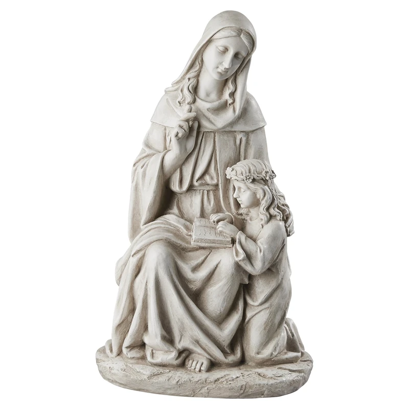 Design Toscano St. Anne with the Young Mary, Mother of Jesus Statue