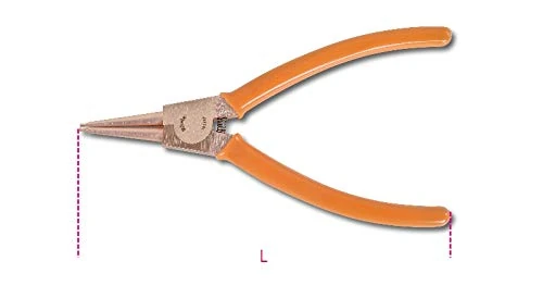 Beta 10360820 Model 1036 BA200 Sparkproof External Straight Circlip Pliers, 200mm - Image 1