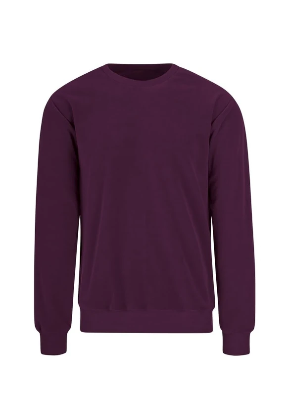 Trigema Men's 654501 Sweatshirt, Aubergine, L