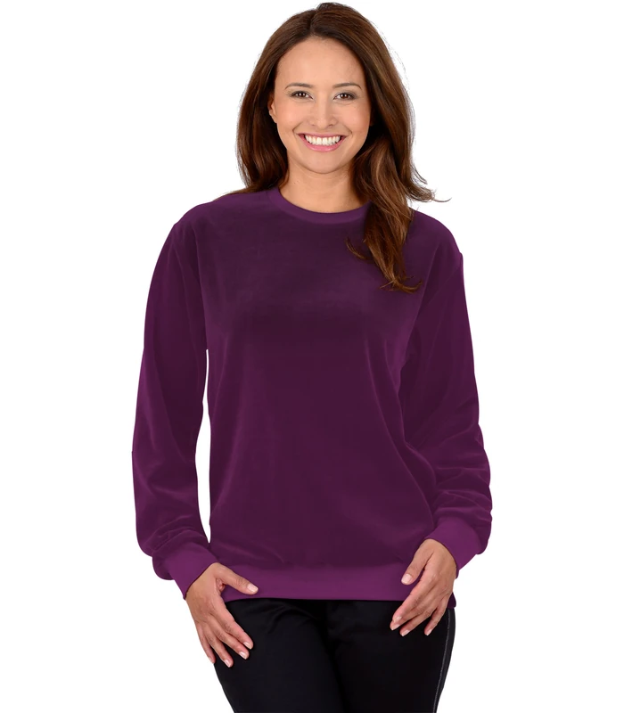 Trigema Women's 554501 Sweatshirt, Aubergine, XL