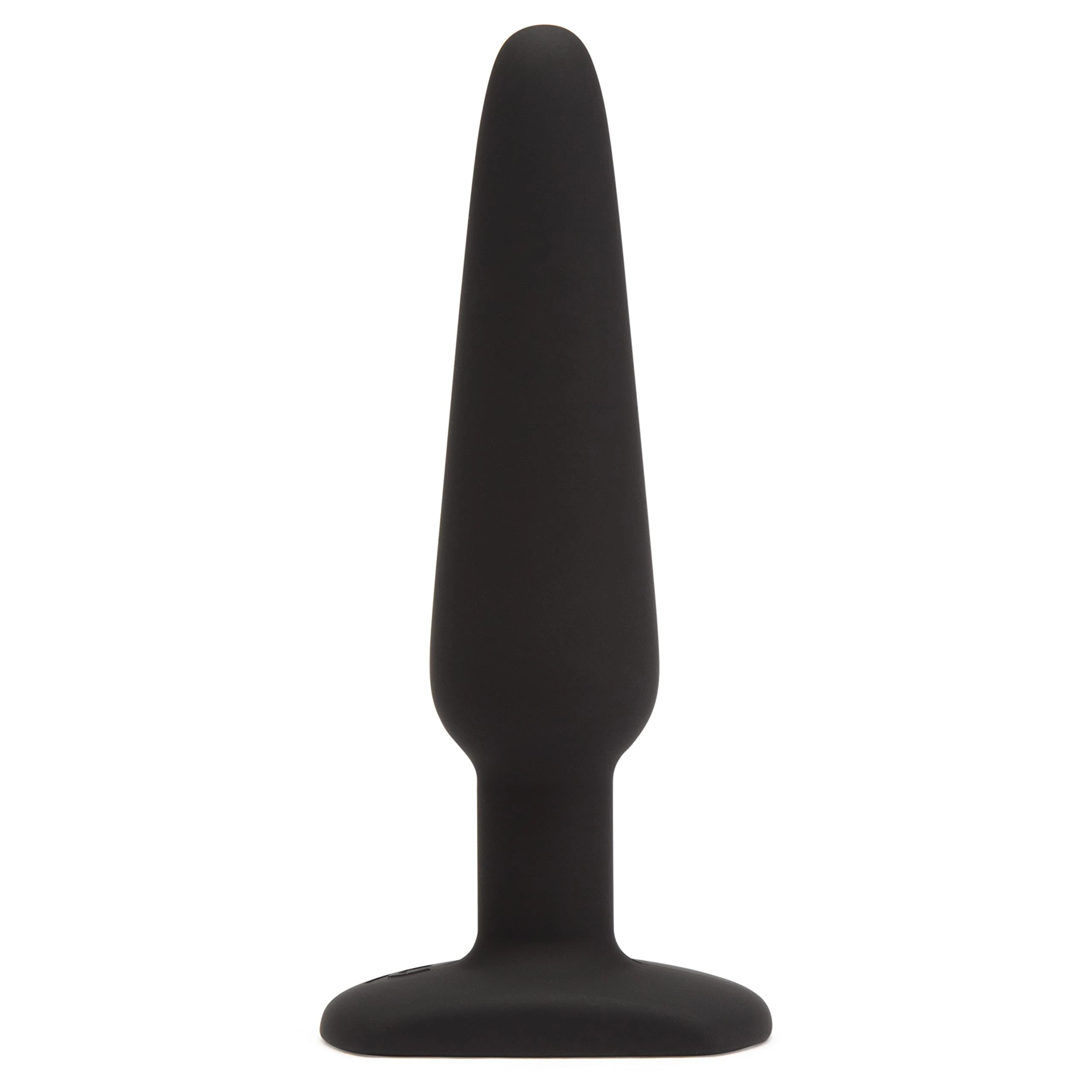 Lovehoney Classic Butt Plug - 5.5 Inch Silicone Anal Plug - Slimline with Tapered Tip & Flared Base - Waterproof - Black
