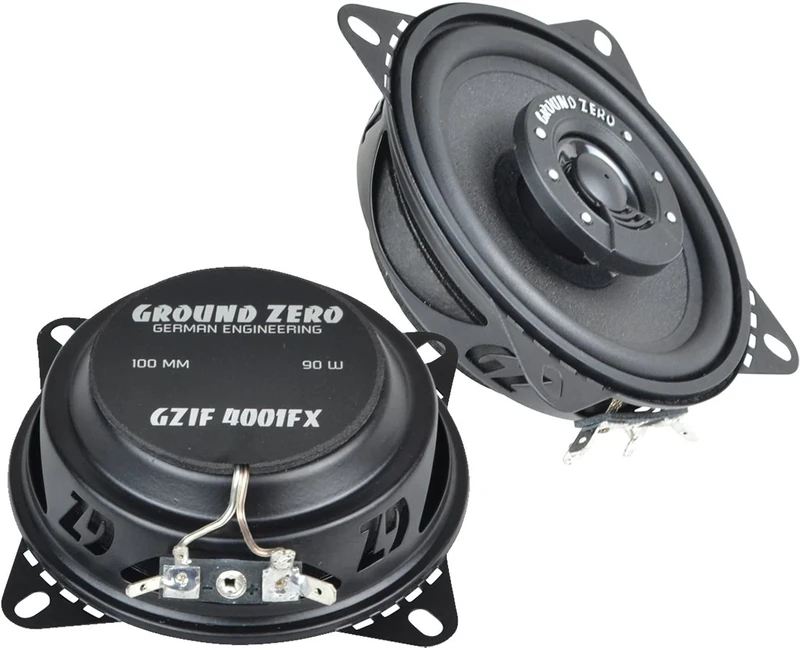 GROUND ZERO GZIF 4001FX 4″ 2-way Coaxial Speaker System - 4 Ohms - 90 W Peak
