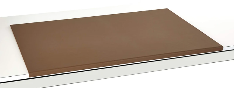 Luxentury UBO880590 Desk Pad Leather Edge Protection 88 x 59 cm Real Leather Angled Cushion Brown Non-Slip for Office 88 x 59 cm - Image 1