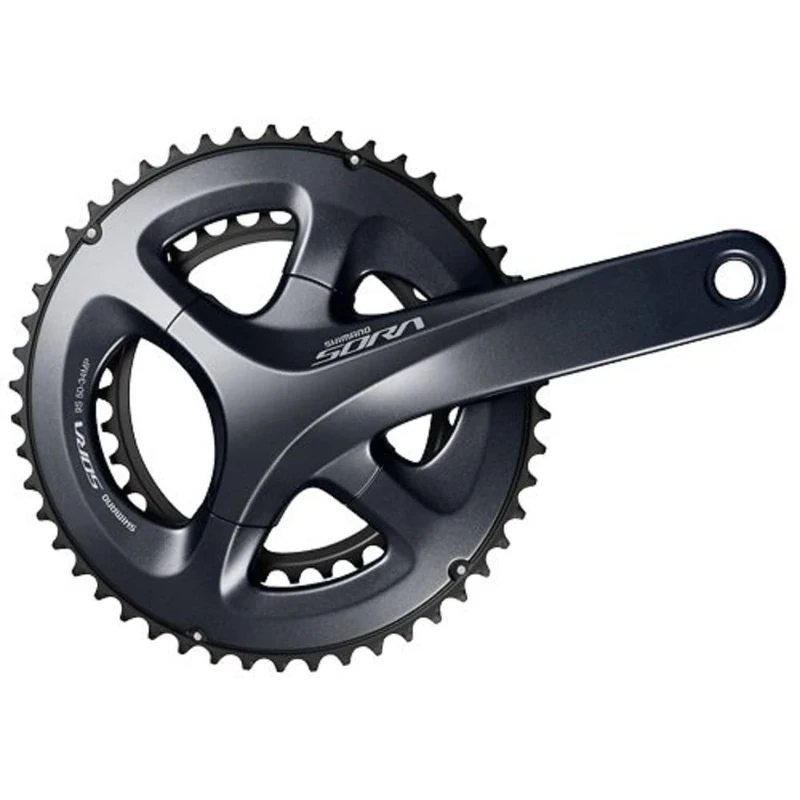 SHIMANO Unisex 4524667678588 SHIM SORA FC-R3000 9S CRANKSET 34/50x175mm, Black, Standard Size EU