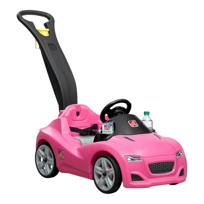 Step2 Whisper Ride Cruiser Walking car in pink | Pushchair/Walking car with handlebar | For children from 1.5 years old