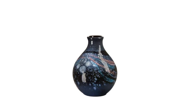 Poole Pottery Celestial Bud Vase - Contrasting & Contemporary - Hand Crafted from English Earthenware Clay - Striking Statement Pieces - Office, Living Room, Dining Room Decoration - Gift Boxed