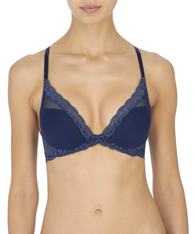 Natori Feathers Bra Contour Plunge 730023 Midnight 30A