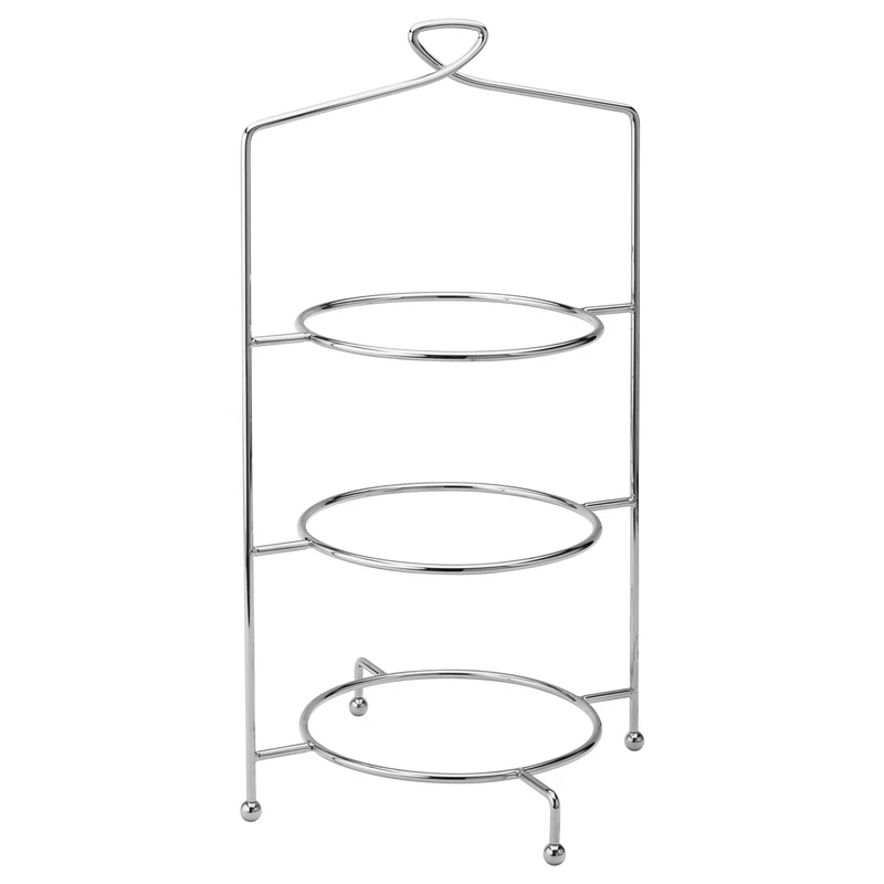 Utopia F91201 Cake Plate Stand, Savoy, 3 Tier, 18", 46 cm, To Hold 3 x 17 cm, Plates