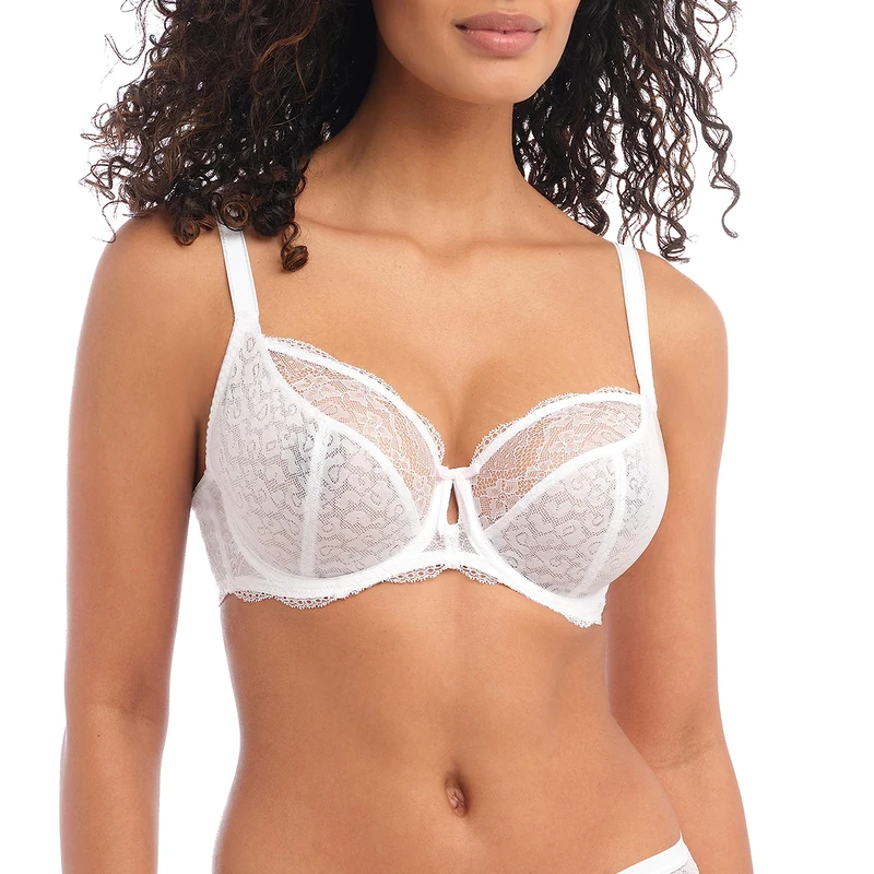 Freya Women's Fancies 1011 Underwire Non Padded Plunge Bra, White, 30G